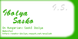ibolya sasko business card