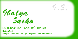 ibolya sasko business card